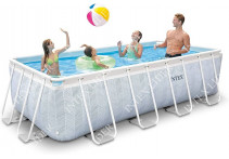 26780 Intex Каркасный бассейн прямоугольный, 400х200х100 см