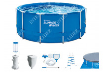 26796 Каркасный бассейн INTEX Prism Frame Pool Oval (овал) 5,03х2,74х1,22+фильтр-насос картр. 5678 л/ч