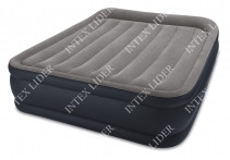 Intex 64136 Двухспальная надувная кровать со встроенным насосом,  152х203х42см