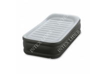 Кровать надувная односпальная со встроенным насосом 220В 99х191х42см Intex 64432