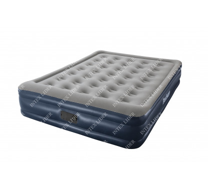 67600 Bestway Надувная кровать Cornerstone Airbed, 203х152х43см, встроенный электронасос