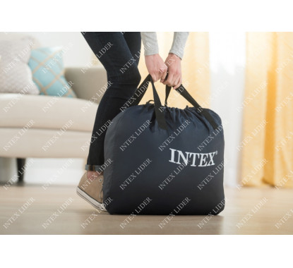 64478 Надувная кровать со встроенным насосом Intex (152х203х51)