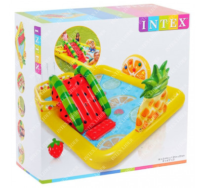 57158 Intex Игровой центр-бассейн Фрукты с шариками, 244х191х91см